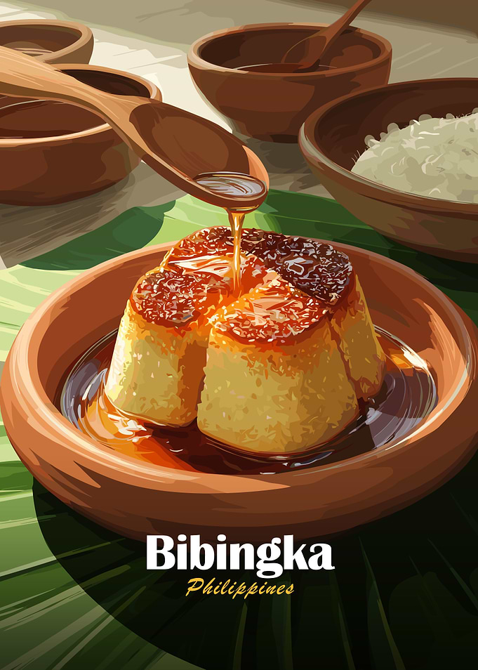 Bibingka Philippines Dessert Illustration