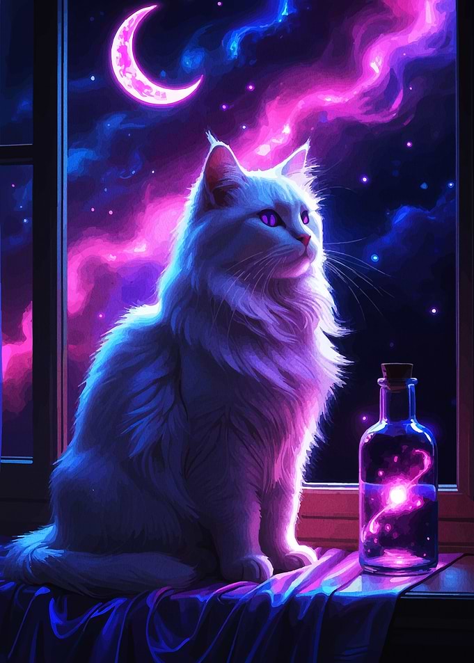 Celestial Cat and Magic Potion