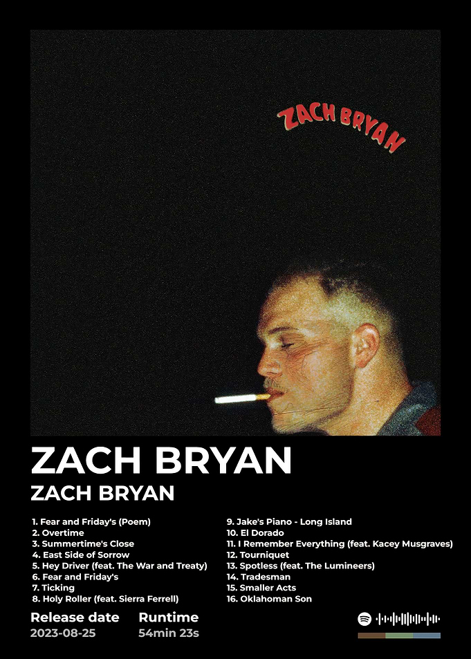 Zach Bryan Album Cover