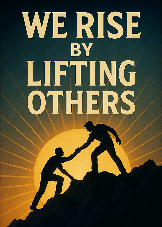 We Rise By Lifting Others Poster