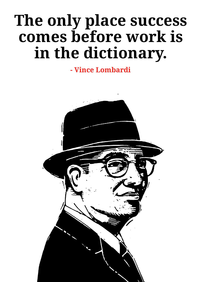 Vince Lombardi Quote Success