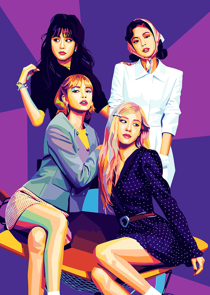 Blackpink Pop Art style