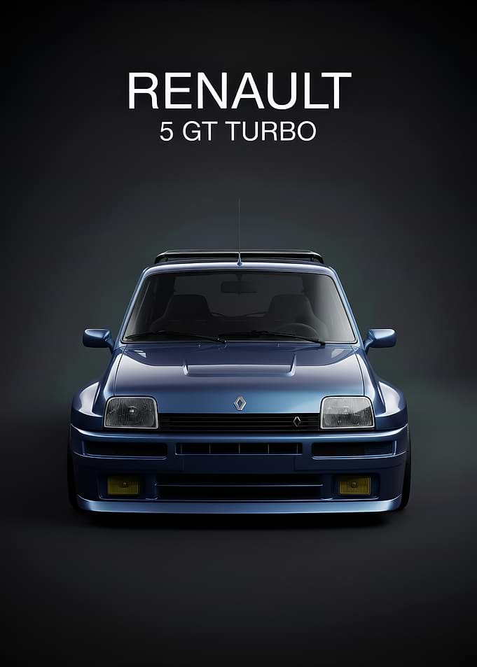 Renault 5 GT Turbo Front poster