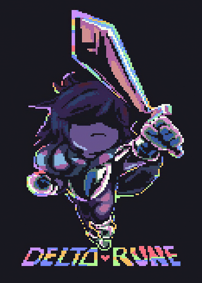 Deltarune Kris Pixel Art