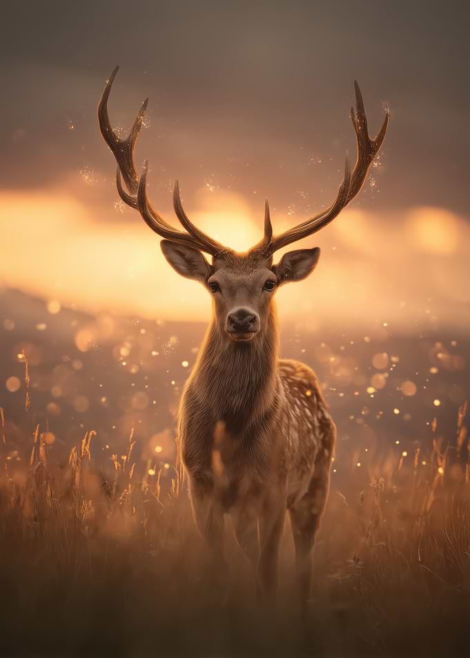 Majestic Deer in Golden Light
