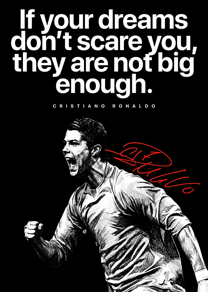 Inspirational Quote Poster – If Your Dreams Don’t Scare You, They Are Not Big Enough