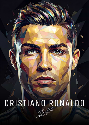 Cristiano Ronaldo Geometric Portrait
