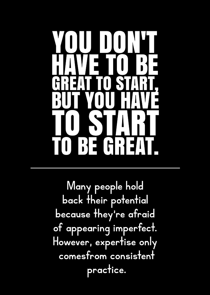 Inspirational Quote: Start to be Great