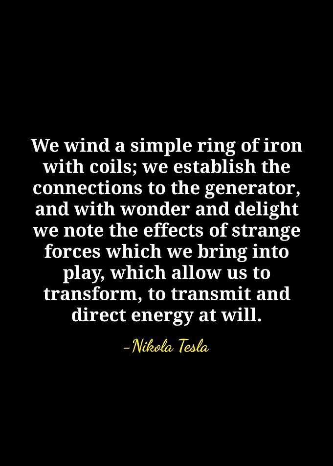 Nikola Tesla Quote on Energy