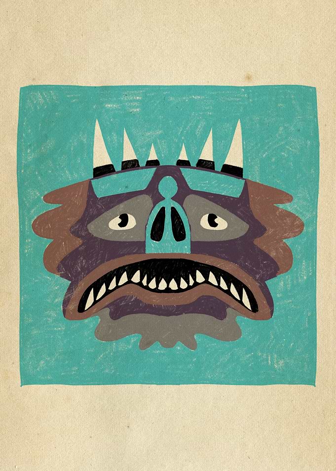 Dancing Diablitos - Monster Face Illustrations