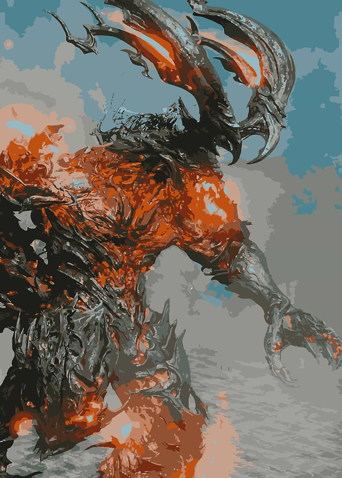 Fiery Demon Digital Art