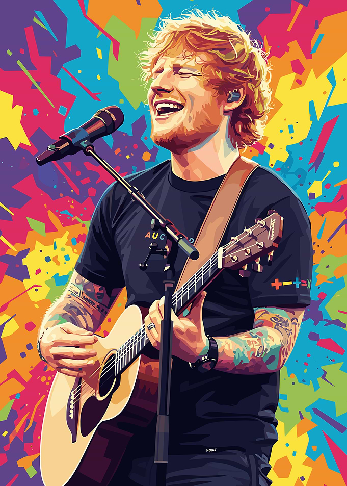 Ed Sheeran Performing with Guitar