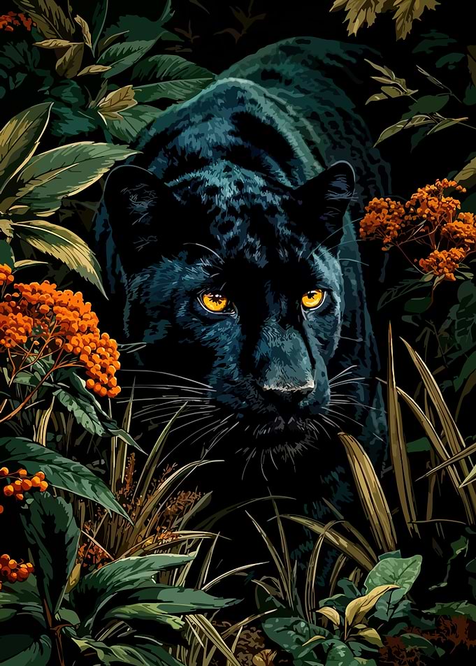 Black Panther in Jungle