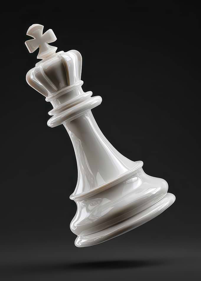 White Chess King Piece