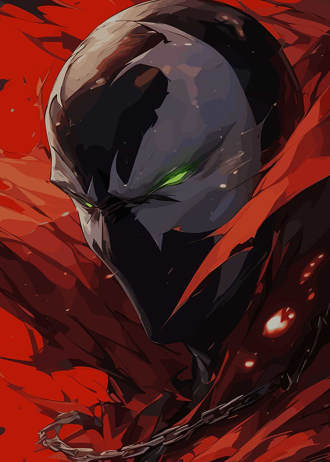 Spawn Comic Book Character Portrait