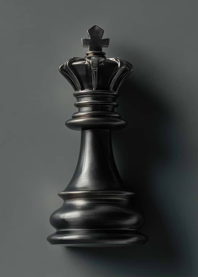Silver Chess King Piece