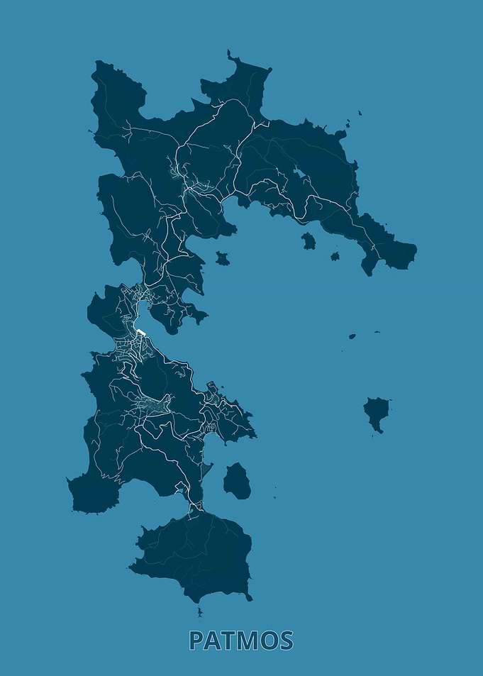 Patmos Island Map