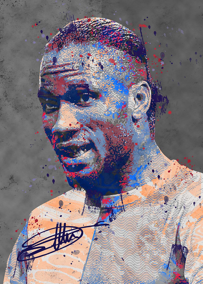 Portrait with Splatter Paint Effect