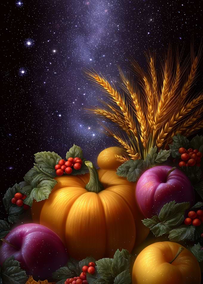 Autumn Harvest Under the Stars