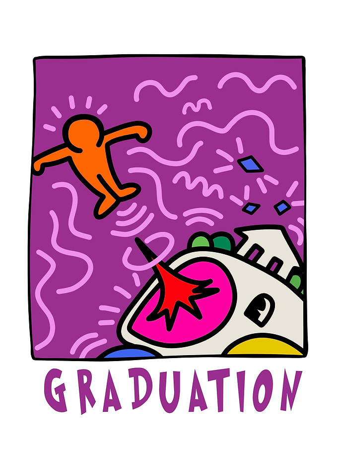 Graduation Celebration Pop Art