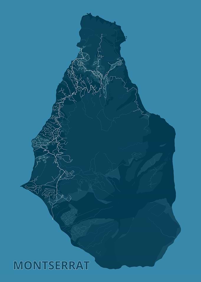 Montserrat Island Map