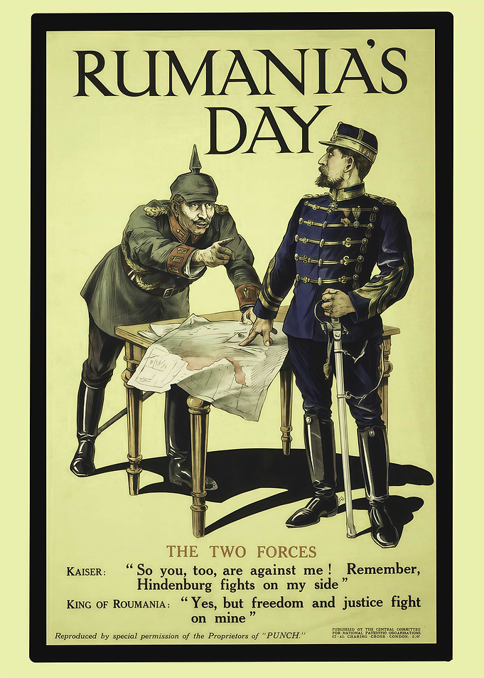 Rumania's Day Vintage War Poster