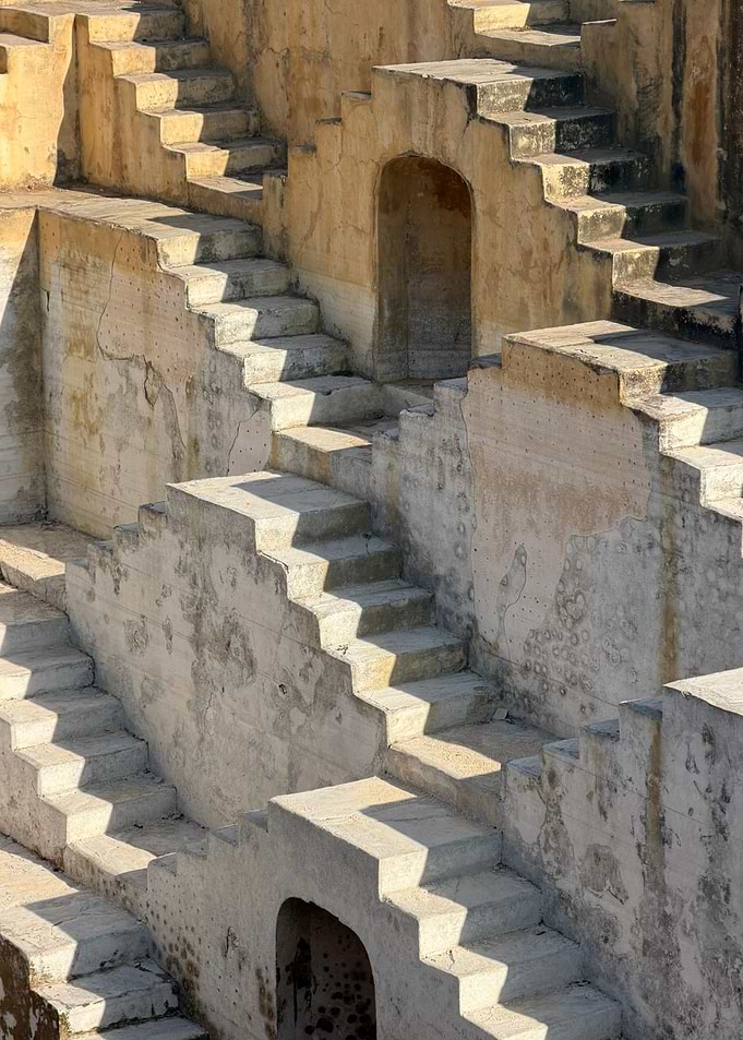 Geometric Stone Stairs | Minimalist Architecture Art