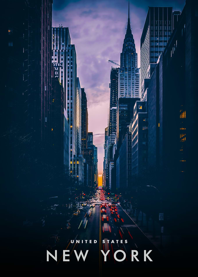 New York Cityscape at Dusk