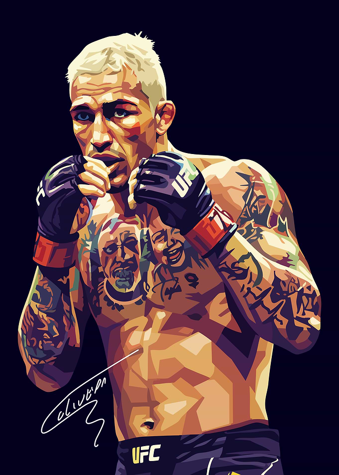 Charles Oliveira UFC Fighter Art