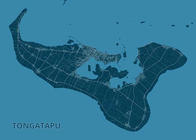 Tonga Island Map