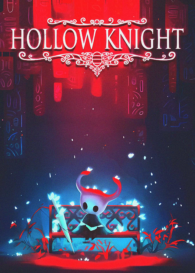 Hollow Knight on a bench