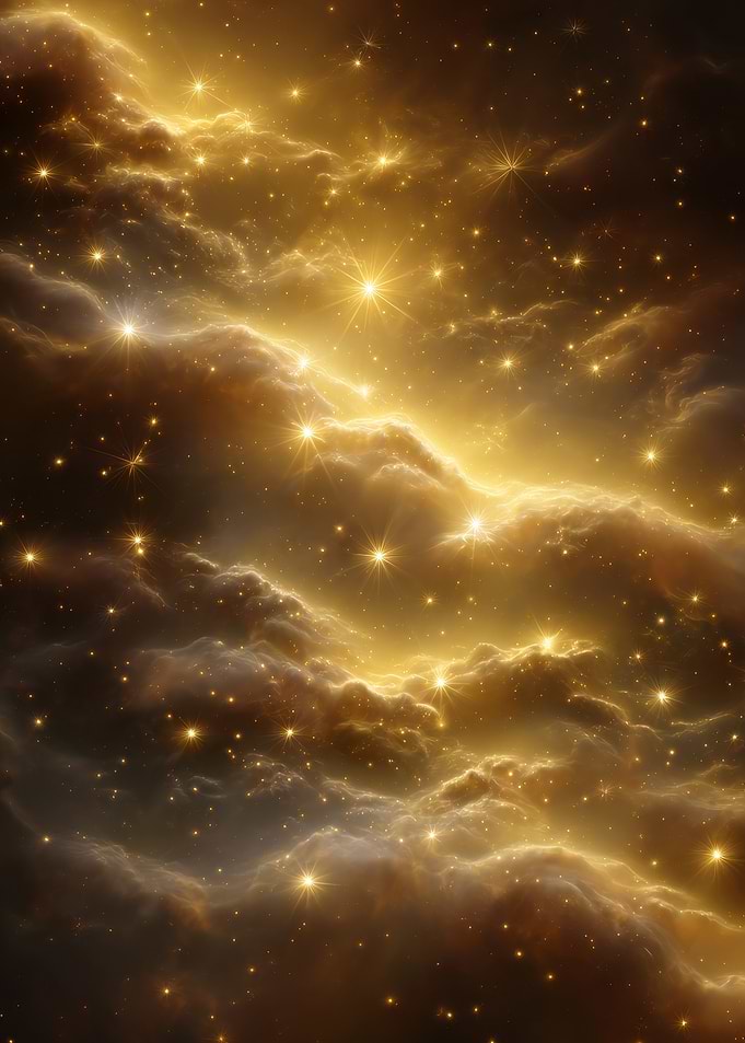 Golden Nebula with Stars