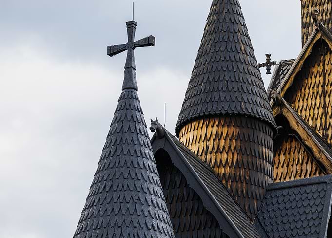 Heddal Stave Church close up