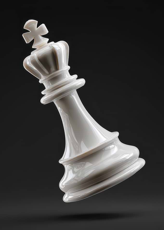 White Chess King Piece