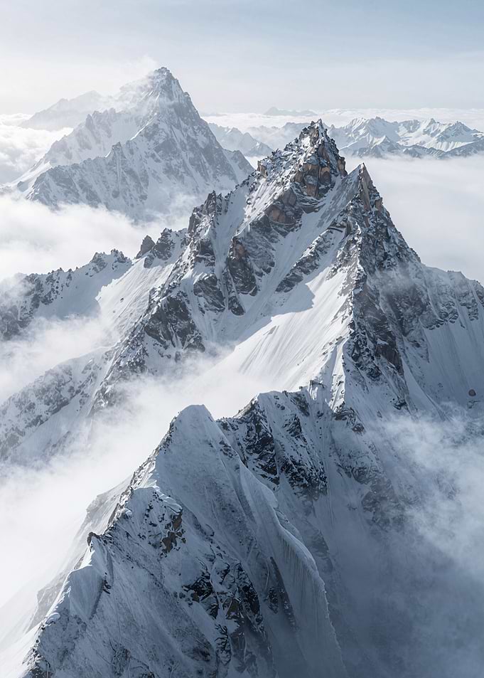 Snowy Mountain Peaks