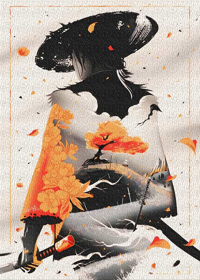 Samurai Landscape Art