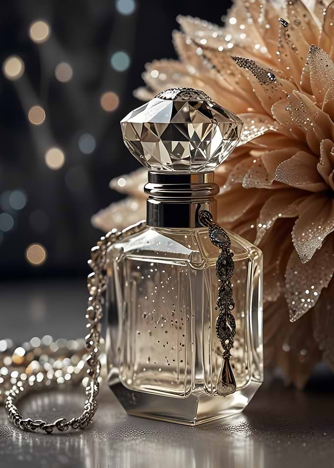 Elegant Perfume Bottle Still Life