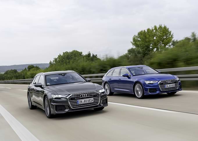 Two Audi A6 Avant on Highway