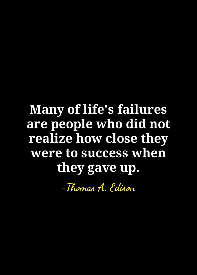 Thomas Edison Quote on Failure