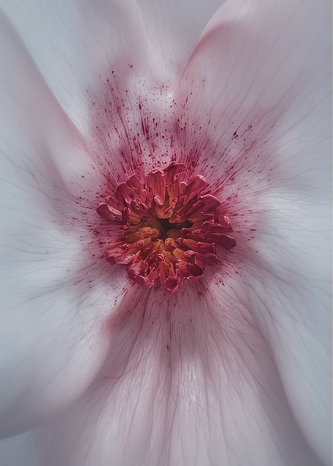 Abstract Floral Center Close-Up