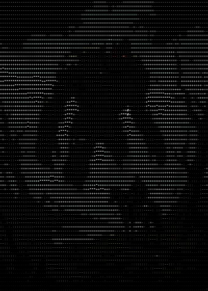 Abstract Forest in Dark ASCII Art