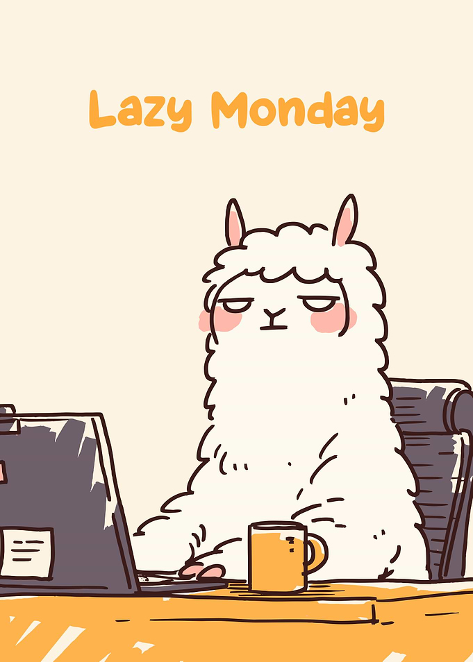 Lazy Monday Llama at Work