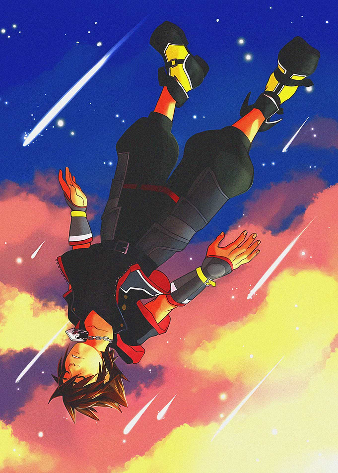 Sora Falling Through the Sky