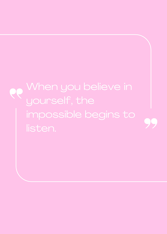 Inspirational Quote on Pink Background