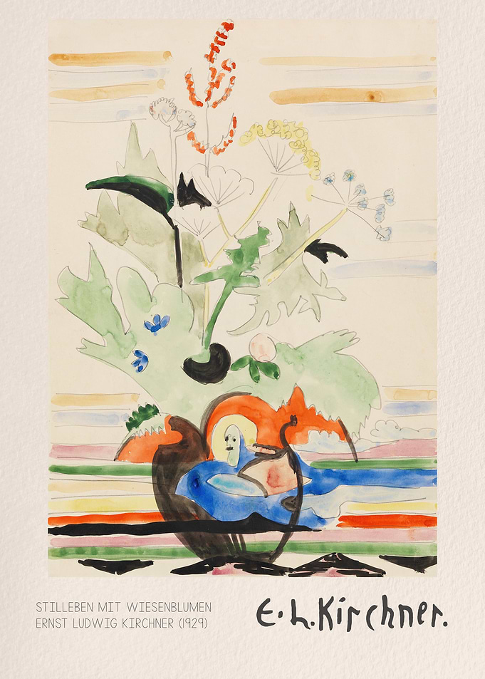 Still Life with Meadow Flowers by Kirchner