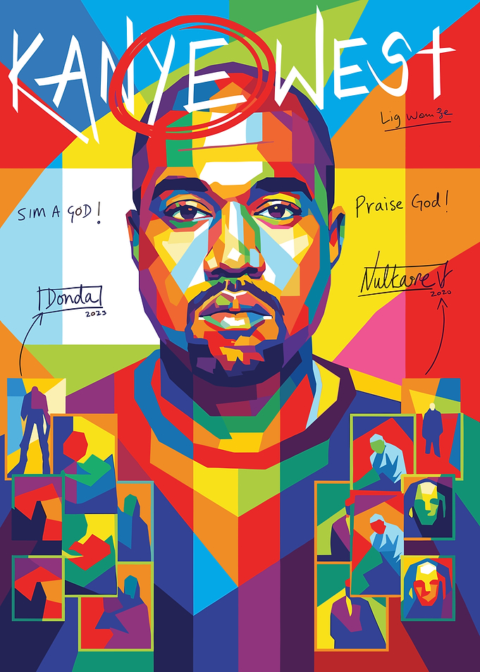 Kanye West Pop Art Portrait