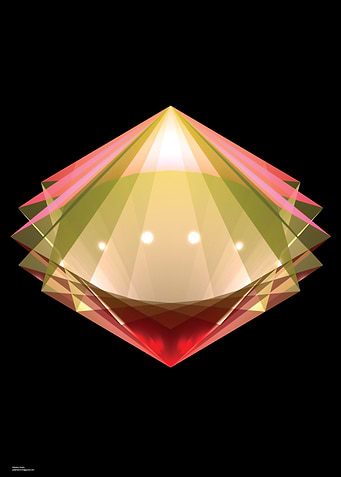 Abstract Geometric Diamond Shape
