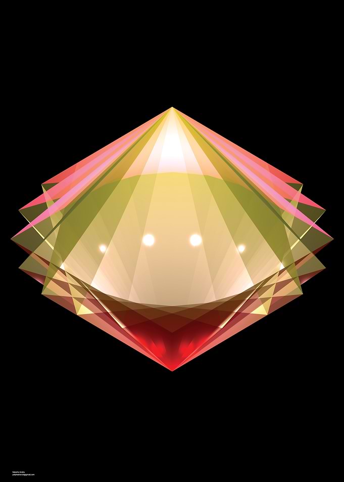 Abstract Geometric Diamond Shape
