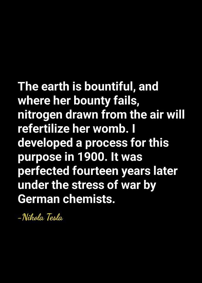 Nikola Tesla Quote on Earth