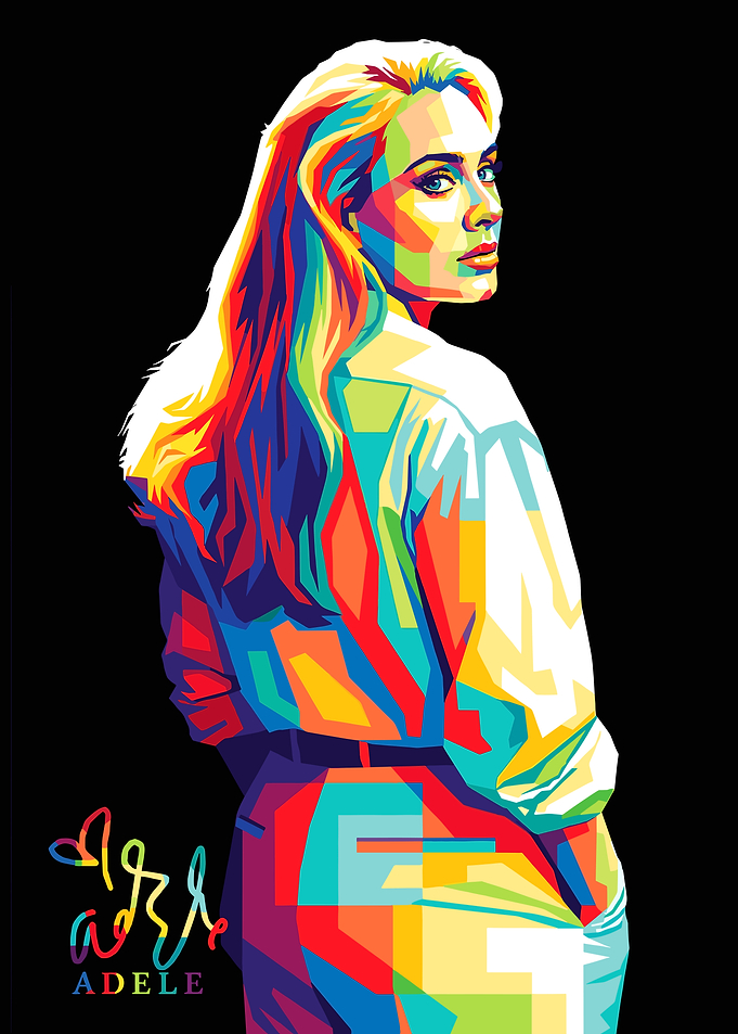 Adele Colorful Pop Art Portrait
